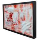 Ver imagem 3 de Quadro Decorativo Abstrato Vermelho e Branco em Moldura Caixa Tacolado Moldura Trad 1cm Preta com Vi
