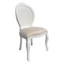 Ver imagem 1 de Cadeira Medalhão Madeira Entalhada com Tela Telinha Palhinha Poltrona Natural Provençal Indiana Deco