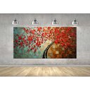 Ver imagem 4 de Quadro Pintura Tela Abstrato Moderno 2186: 80cm (A) x 160cm (L)