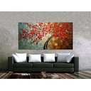 Ver imagem 2 de Quadro Pintura Tela Abstrato Moderno 2186: 80cm (A) x 160cm (L)