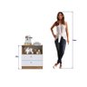 Cômoda Infantil 02 Gavetas com Nicho 60,8cm Linha Aconchego La005 Completa Móveis - Nogal/branco - 4