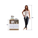 Ver imagem 4 de Cômoda Infantil 02 Gavetas com Nicho 60,8cm Linha Aconchego La005 Completa Móveis - Nogal/branco