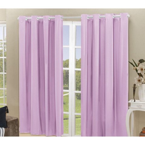 Cortina Daily Varão 2,80MX2,30m Blackout PVC Rosa Casa Scarpa