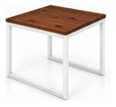 Ver imagem 6 de Mesa de Jantar Reforçada Industrial 60x50cm Tampo Marrom Pés Branco