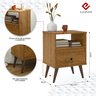 Mesa de Cabeceira Retrô Wood New - Freijó - 2