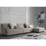 Sofá de Canto com Chaise - 2,93m x 1,61m,  Linho sintético Bege - 2