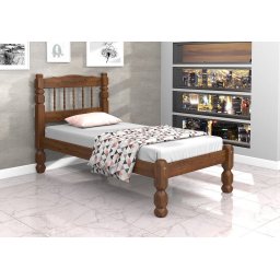 CAMA SOLTEIRO MADEIRA MACIÇA mod02 - PALMO SAIMYS CAST - 3