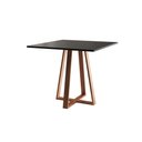 Ver imagem 3 de Conjunto de Jantar Mesa Mônaco 90cm Tampo Preto com 4 Cadeiras Pretas Base Cobre