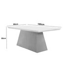 Ver imagem 3 de Mesa Sala de Jantar Aida 180cm Em Mdf e Vidro Com Canto Copo