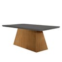 Ver imagem 1 de Mesa Sala de Jantar Aida 180cm Em Mdf e Vidro Com Canto Copo