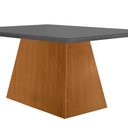 Ver imagem 2 de Mesa Sala de Jantar Aida 180cm Em Mdf e Vidro Com Canto Copo
