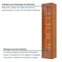 Ver imagem 5 de Conjunto Cristaleira Porta de Vidro com LED e Rack Ripado Suspenso 100% MDF Zeus