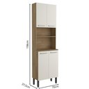 Ver imagem 2 de Cozinha Compacta 4 Portas 1 Prateleira Linha Samba Bertolini Branco Carvalho