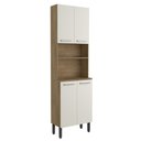 Ver imagem 1 de Cozinha Compacta 4 Portas 1 Prateleira Linha Samba Bertolini Branco Carvalho