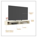 Ver imagem 7 de Rack Suspenso Nicho Slim 110 cm TV até 43 Polegadas para Sala Quarto Bancada Funcional