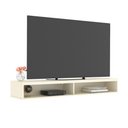 Ver imagem 3 de Rack Suspenso Nicho Slim 110 cm TV até 43 Polegadas para Sala Quarto Bancada Funcional