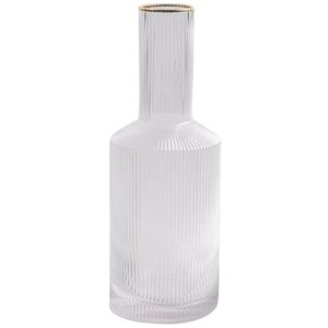 Jarra de Cristal Canelada Fio de Ouro - 800 ml
