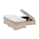 Ver imagem 1 de Cama Box Solteiro: Colchão Molas Castor Pocket Silver Star Air One Face + Base CRC Suede Clean(