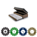 Ver imagem 6 de Bicama Box Baú Solteirão com Colchão Adapto Molas Ensacadas Ecoflex Linho Marrom 96x203