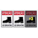 Ver imagem 3 de Combo 6 Placas De Sinalização Atenção Bota Uso Obrigatório 20x30 Acesso - S-204 F9e