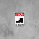 Ver imagem 1 de Combo 6 Placas De Sinalização Atenção Bota Uso Obrigatório 20x30 Acesso - S-204 F9e