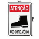 Ver imagem 2 de Combo 6 Placas De Sinalização Atenção Bota Uso Obrigatório 20x30 Acesso - S-204 F9e