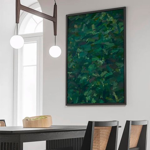 Quadro Jungle - Abstrato - Tela Canvas com Moldura Flutuante em Vários Tamanhos - Artfine