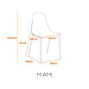 Ver imagem 3 de Kit com 2 Cadeiras Miami com Assento em Polipropileno e Base em Aço Pintado Fratini