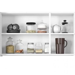 Armário Aéreo para Cozinha 3 Portas de Vidro Temperado Exclusive Itatiaia - 3