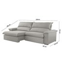 Ver imagem 6 de Sofá Filadélfia Linho 02 Módulos 90cm B25cm Meu Sofá Online A230 Linho Cinza