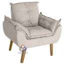 Ver imagem 2 de Kit 02 Poltrona Opala Suede Bege