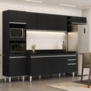 Ver imagem 2 de Armário de Cozinha Modulada 5 Peças CP17 Balcão com Tampo Preto - Lumil Lumil Móveis