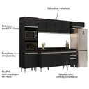 Ver imagem 3 de Armário de Cozinha Modulada 5 Peças CP17 Balcão com Tampo Preto - Lumil Lumil Móveis
