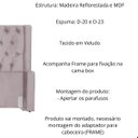 Ver imagem 3 de Kit Cabeceira e Calçadeira Baú Emma Veludo Solteiro 90 Cm