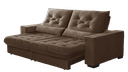 Ver imagem 2 de Sofá Retrátil e Reclinável 3,10m Suede Juliette Marrom Café