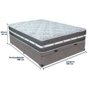 Ver imagem 3 de Cama Box Baú e Colchão Black Graphite Molas Ensacadas Casal 138x188x32 Anjos: Cinza