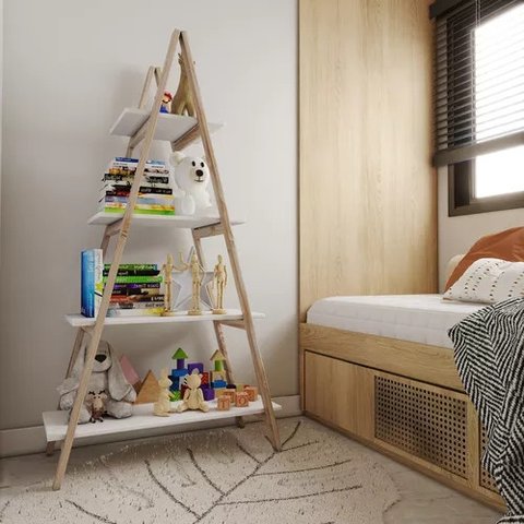 Estante Escada Mdp Branca Jardim de Inverno Sustentável Technox Branco