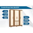 Ver imagem 2 de Guarda Roupa 6 Portas e 3 Gavetas c/ Pés Briz B375 Nature/Off White - Henn