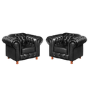Ver imagem 1 de 2 Poltronas Chesterfield Luiz Xv Corano Preto