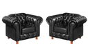 Ver imagem 1 de 2 Poltronas Chesterfield Luiz Xv Corano Preto