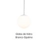 Luminária Pendente Lustre Globo Vidro 10cm Moderna Luxo 1700 - 2