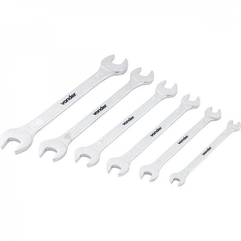 Jogo de chaves fixas 6 mm a 17 mm com suporte plástico Vonder
