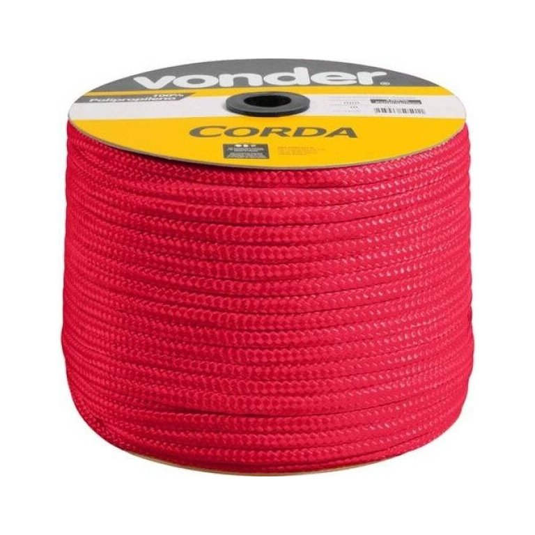Corda multifilamento trançada 8 mm x 258 m verde em carretel Vonder