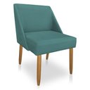 Ver imagem 7 de Kit 04 Cadeiras Poltrona Juliana Suede Pés Palito Castanho Azul Turuqesa