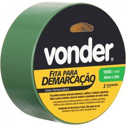 Fita adesiva para demarcação 48 mm x 30 m verde Vonder - 2