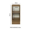 Ver imagem 4 de Balcão Madesa Lux 35 cm 1 Porta (Sem Tampo) Rustic/Branco Veludo