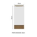 Ver imagem 3 de Balcão Madesa Lux 35 cm 1 Porta (Sem Tampo) Rustic/Branco Veludo