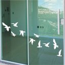 Ver imagem 1 de Adesivo Decorativo para Vidro Pássaros:branco