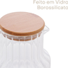 Jarra de Vidro com Tampa de Bambu Classic 500ml - Lyor - 4