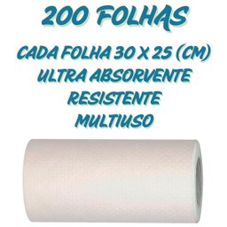Rolo Pano Multiuso Ultra Absorvente 200 Folhas Durável e Prático para Limpeza - 4